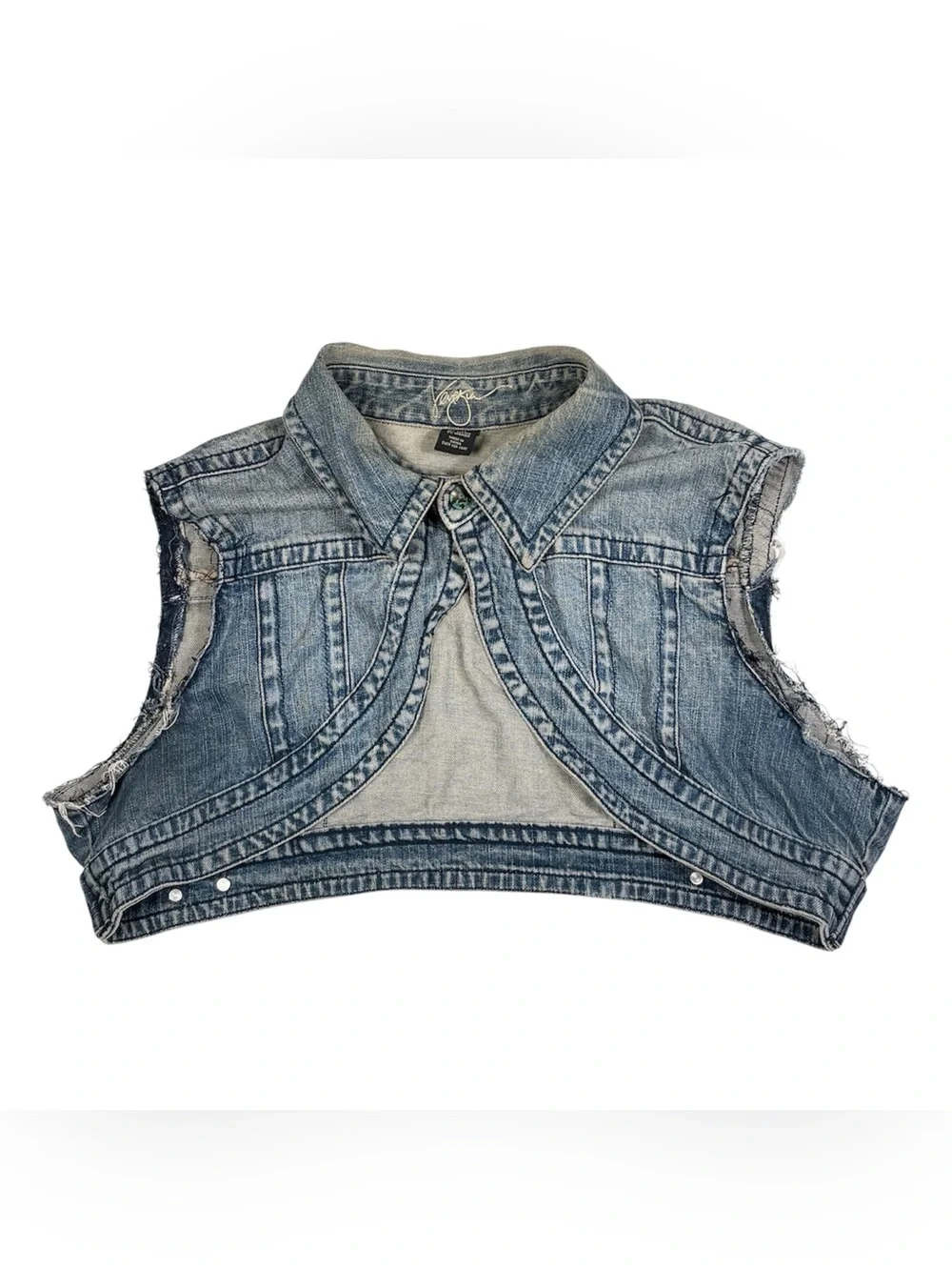 Venezia Cropped Denim Vest